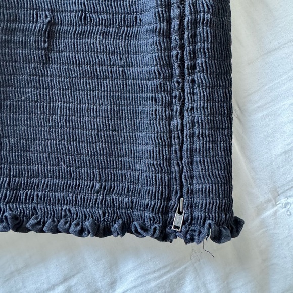 Reformation XS Holly Black Linen One Shoulder Ruched Blouse - Picture 8 of 9